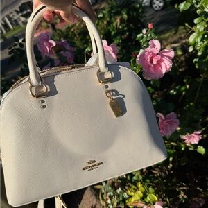 Coach White Satchel